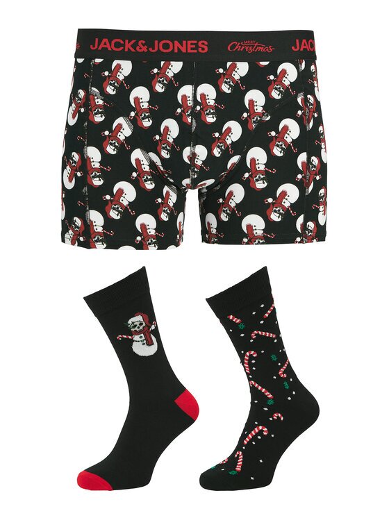 Jack & Jones Set boxeri și șosete Snow Skulls Giftbox 12285138