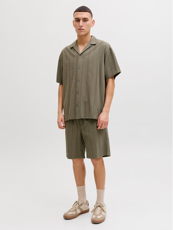 Jack & Jones Set cămașă și șorturi din material textil Tyson 12297649 Relaxed Fit