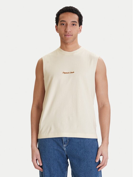 Jack & Jones Tank top Norrebro Emb 12292009 Écru Regular Fit