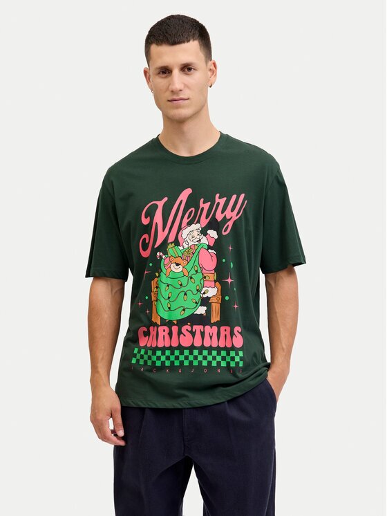 Jack & Jones Tricou Holiday Cartoon 12287550 Relaxed Fit