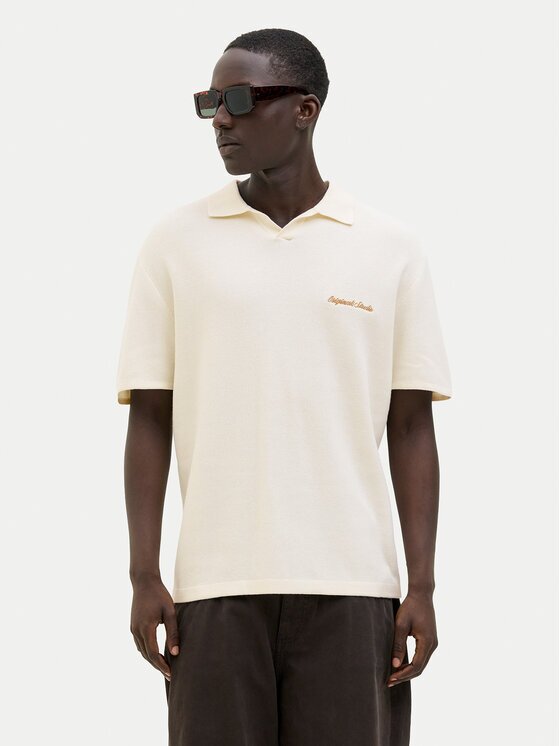 Jack & Jones Tricou polo Norrebro 12297926 Écru Relaxed Fit