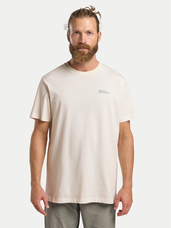Jack Wolfskin Tricou Essential 1808382 Écru Regular Fit