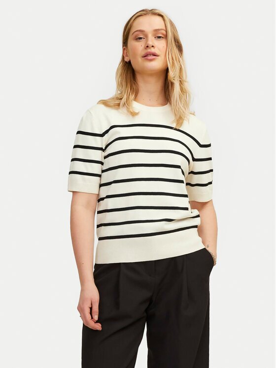 JJXX Pulover Layla 12254368 Écru Regular Fit