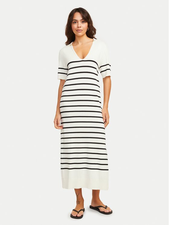 JJXX Rochie tricotată Layla 12269784 Écru Regular Fit