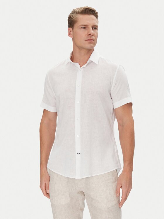 Joop! Cămașă 17 JSH-209Pit 30047056 Écru Slim Fit
