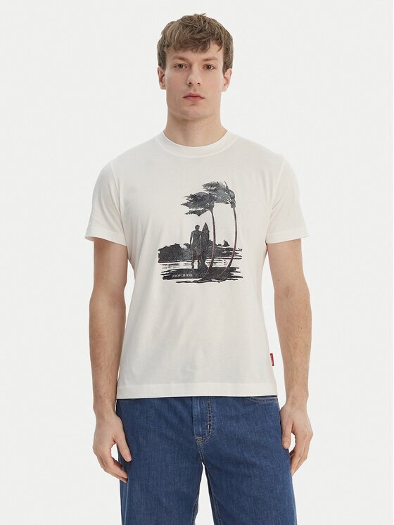 JOOP! Jeans Tricou JJJ-Lanakila 30101983 Écru Regular Fit