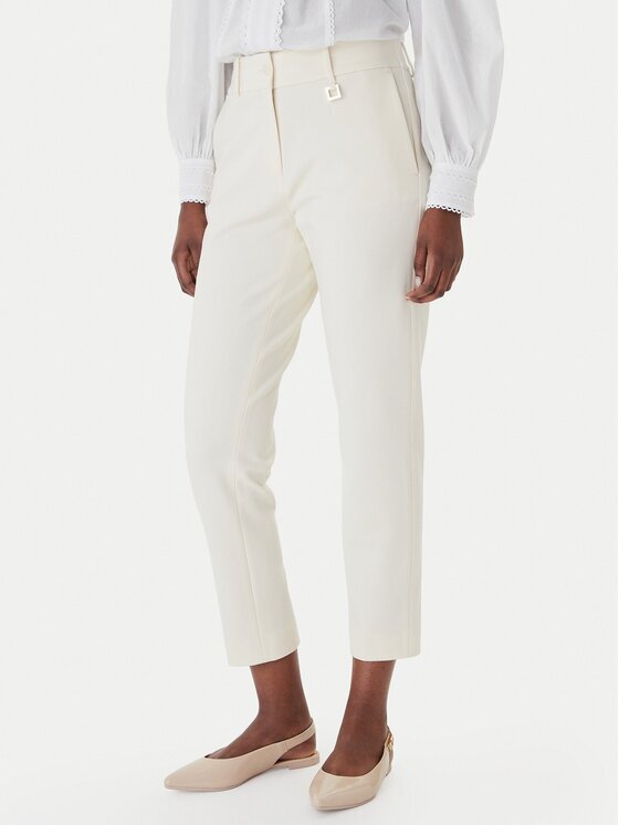 Joop! Pantaloni chino Petunia 30102026 Écru Slim Fit