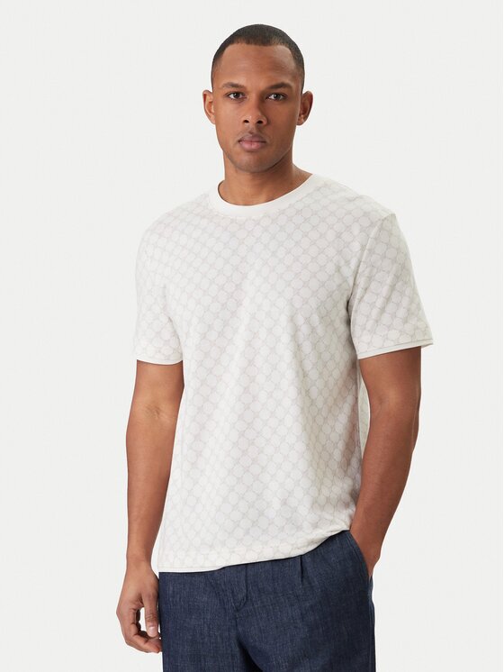 Joop! Tricou Victormanuel 30101945 Écru Regular Fit