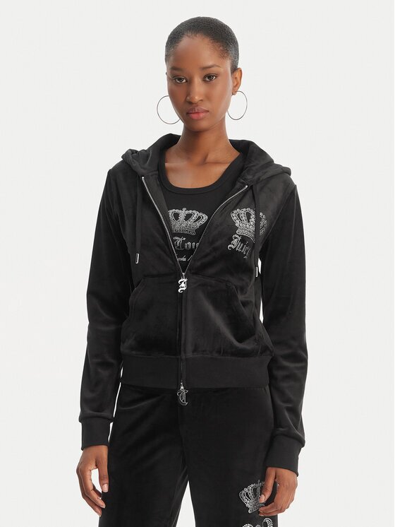 Juicy Couture Bluză Gothic Crown JCBAS126805 Slim Fit