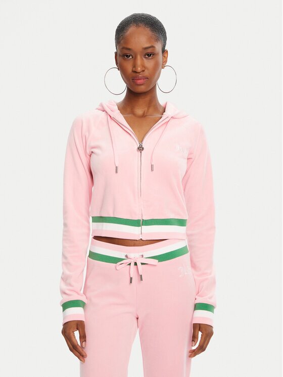 Juicy Couture Bluză Velour Crop JCWAS225351 Regular Fit