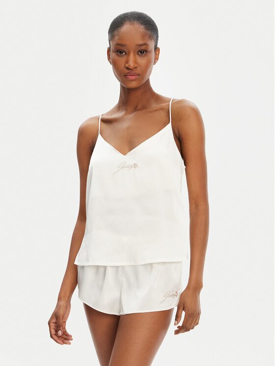 Juicy Couture Cămașă pijama JCLCT125511 Écru Regular Fit