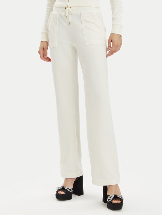 Juicy Couture Pantaloni trening Del Ray JCAP180G Écru Regular Fit