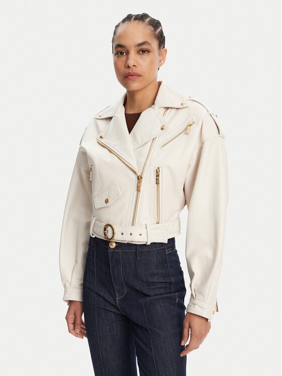 Just Cavalli Geacă de piele 78PAVP05 Loose Fit