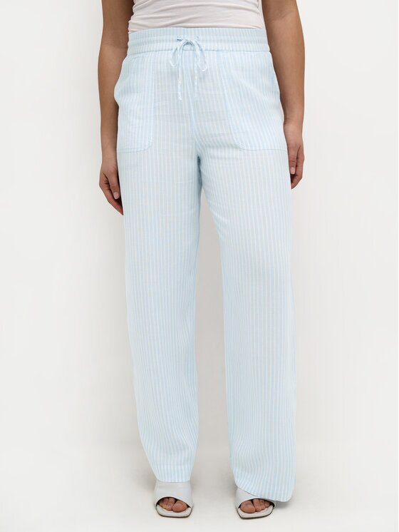 kaffe Pantaloni din material Milia 10508314 Albastru celest Loose Fit
