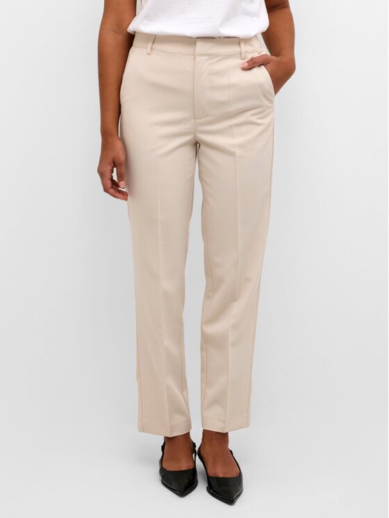 kaffe Pantaloni din material Sakura 10507770 Écru Regular Fit