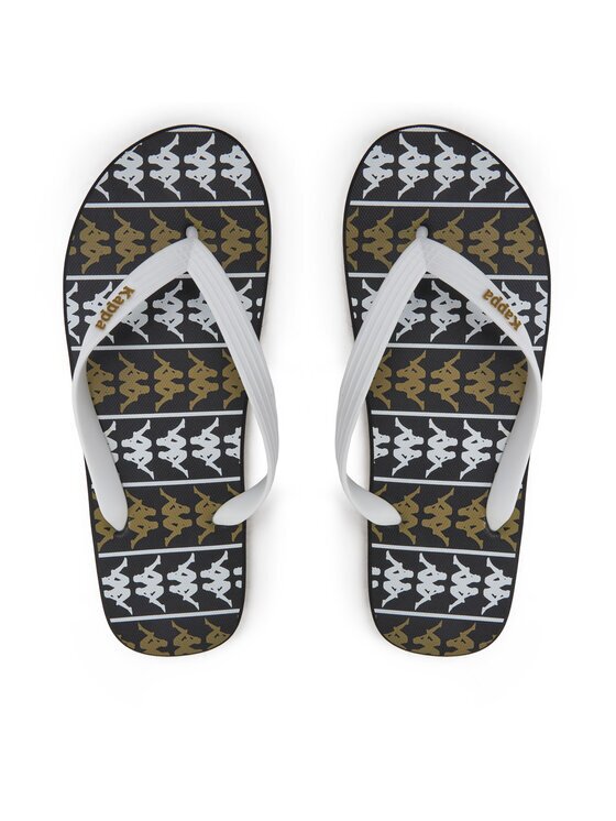 Kappa Flip flop 371D2UW White - Black - Green Military