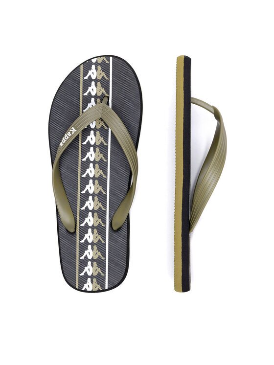 Kappa Flip flop 371G1LW Green Military - Black - White