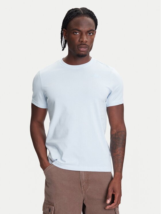 Kappa Tricou Logo Korpo Cafers 304J150 Albastru celest Slim Fit