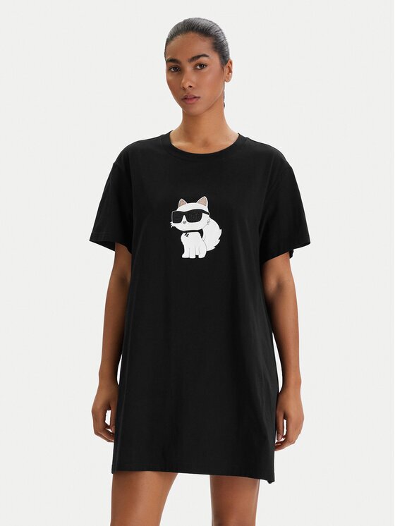 Karl Lagerfeld Cămașă de noapte B1W45003 Relaxed Fit