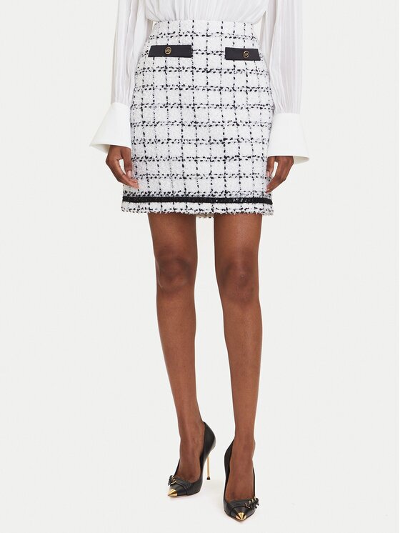 Karl Lagerfeld Fustă mini A3W12019 Écru Regular Fit