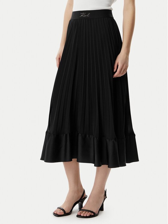 Karl Lagerfeld Fustă plisată B2W12003 Regular Fit