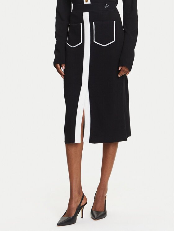 Karl Lagerfeld Fustă tip creion A3W12023 Regular Fit