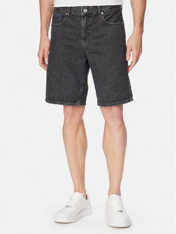 Karl Lagerfeld Jeans Pantaloni scurți de blugi B2M10077 Straight Fit