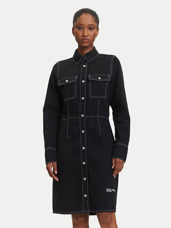 Karl Lagerfeld Jeans Rochie de blugi A3W13015 Regular Fit