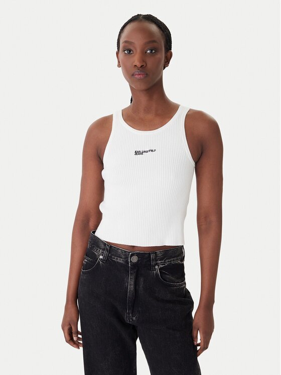 Karl Lagerfeld Jeans Top B1W18024 Crem Slim Fit