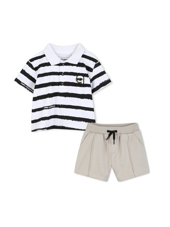 KARL LAGERFELD KIDS Set polo și pantaloni scurți Z31068 S Regular Fit