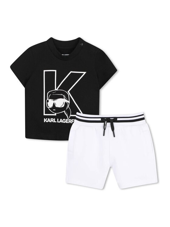 KARL LAGERFELD KIDS Set tricou și pantaloni scurți Z31074 Regular Fit