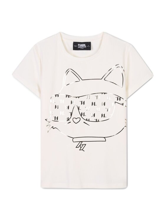 KARL LAGERFELD KIDS Tricou Z30447 D Écru Regular Fit