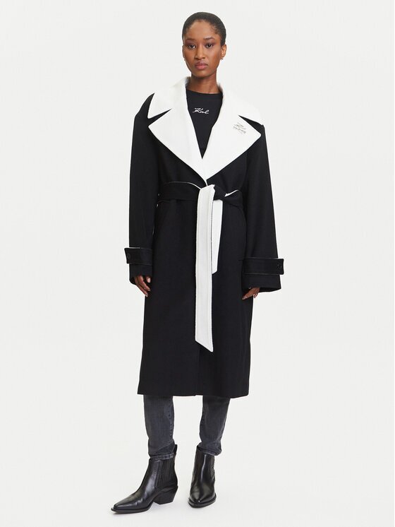 Karl Lagerfeld Palton de lână A3W15010 Regular Fit