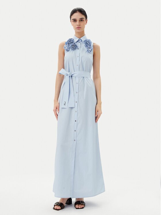 Karl Lagerfeld Rochie de vară A2W13004 Albastru celest Regular Fit