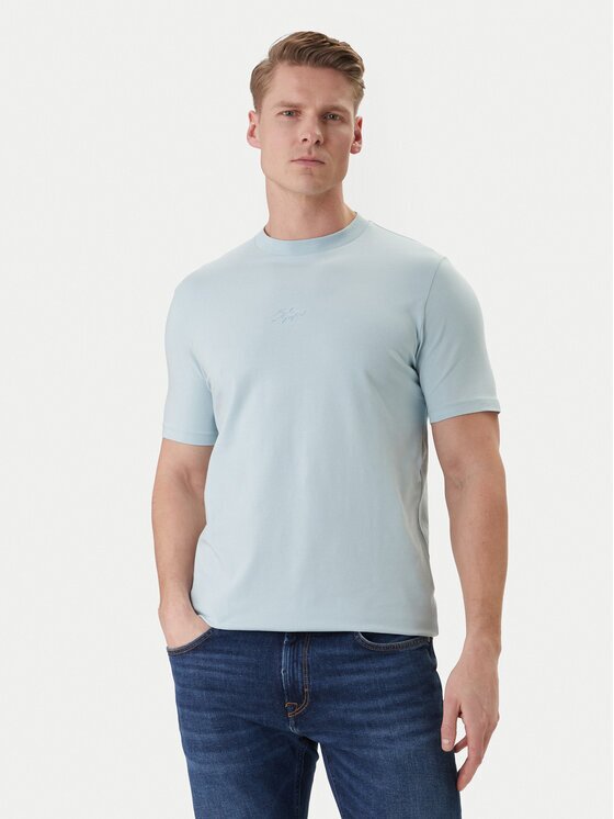 Karl Lagerfeld Tricou 755047 562235 Albastru celest Regular Fit