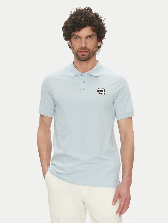 Karl Lagerfeld Tricou polo 745710 552224 Albastru celest Regular Fit