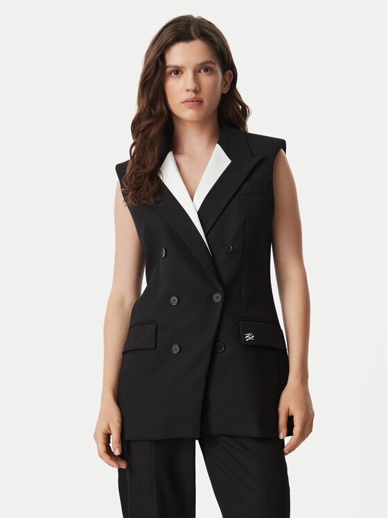 Karl Lagerfeld Vestă elegantă B3W14028 Relaxed Fit