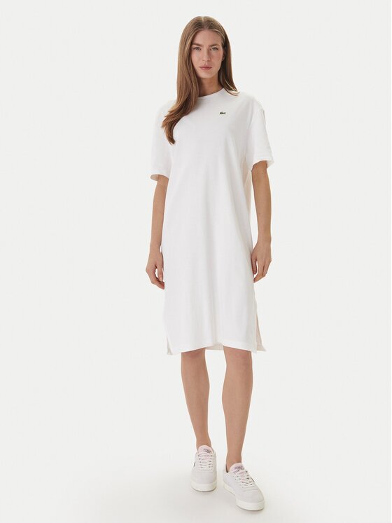 Lacoste Rochie de zi EF2883 Écru Oversize
