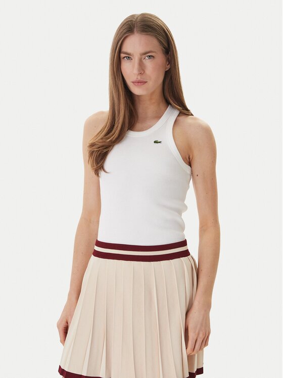 Lacoste Top TF5388 Écru Slim Fit
