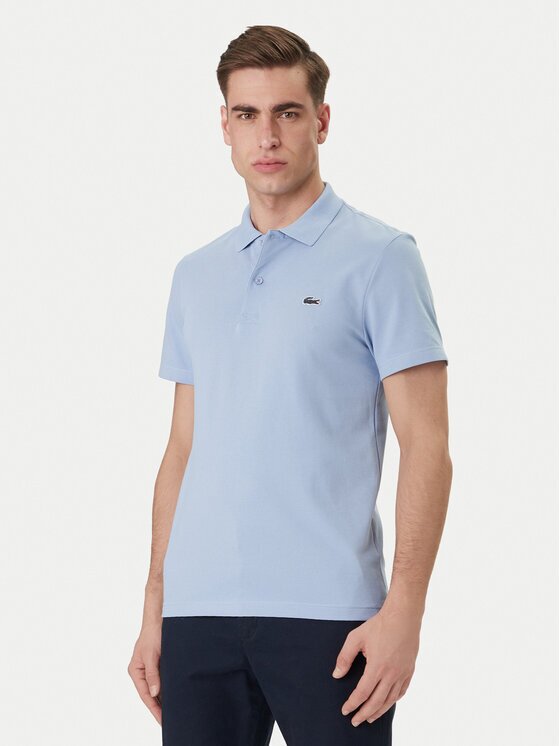Lacoste Tricou polo DH5522 Albastru celest Regular Fit