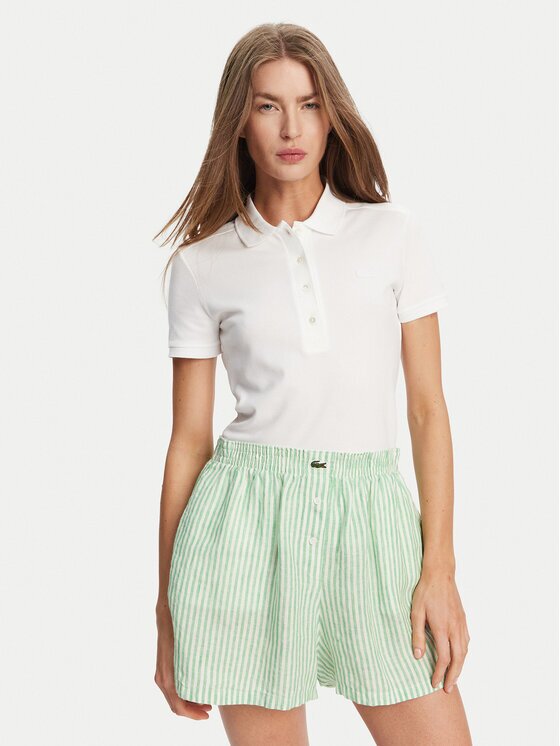 Lacoste Tricou polo PF5462 Alb Slim Fit