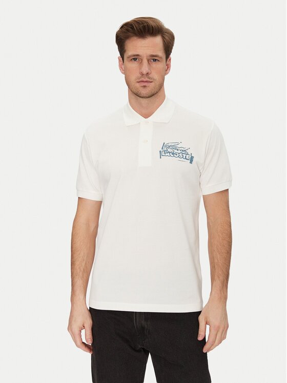 Lacoste Tricou polo PH0285 Écru Regular Fit