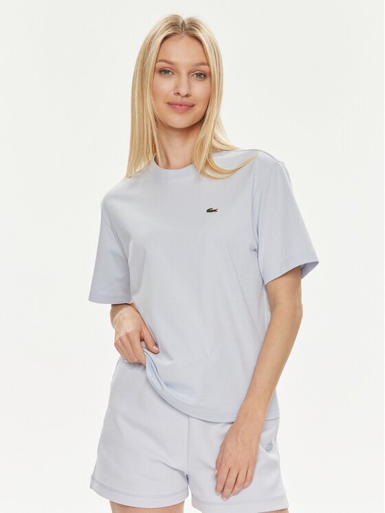 Lacoste Tricou TF7215 Albastru celest Loose Fit