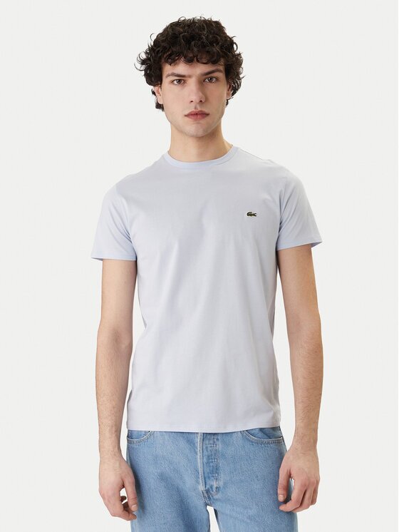 Lacoste Tricou TH6709 Albastru celest Regular Fit