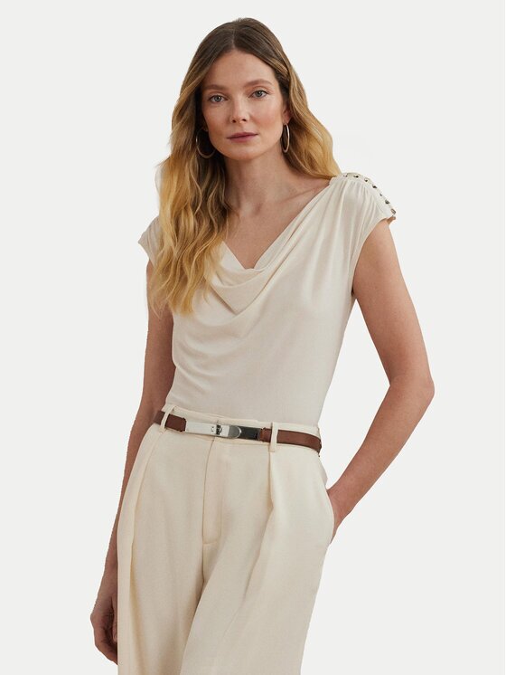 Lauren Ralph Lauren Bluză 200898441001 Écru Relaxed Fit
