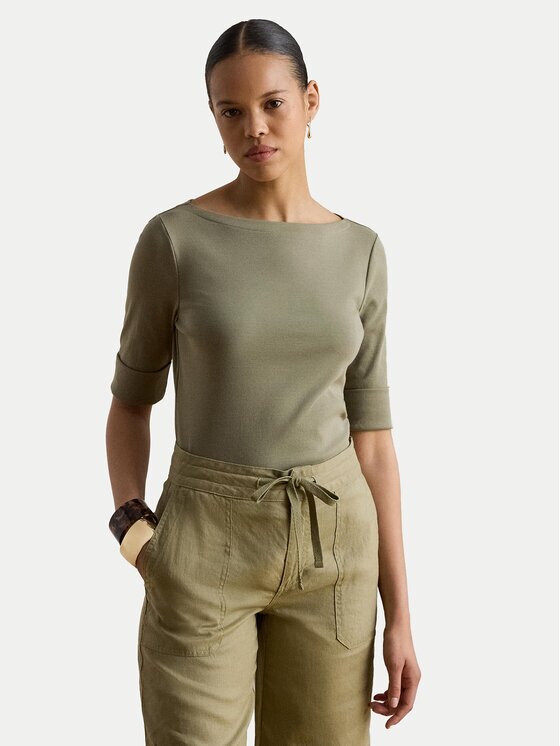 Lauren Ralph Lauren Bluză Judy 200654963204 Verde Slim Fit