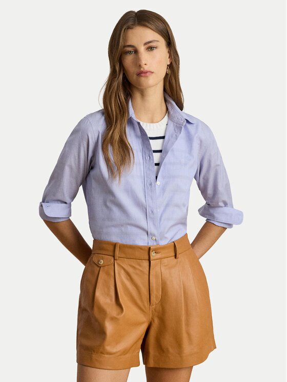 Lauren Ralph Lauren Cămașă 200940254002 Albastru celest Straight Fit