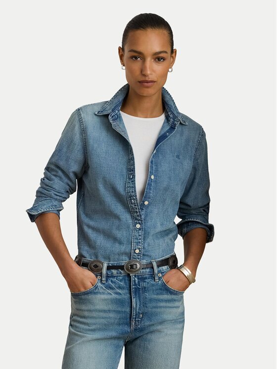 Lauren Ralph Lauren cămașă de blugi 200P08166001 Straight Fit