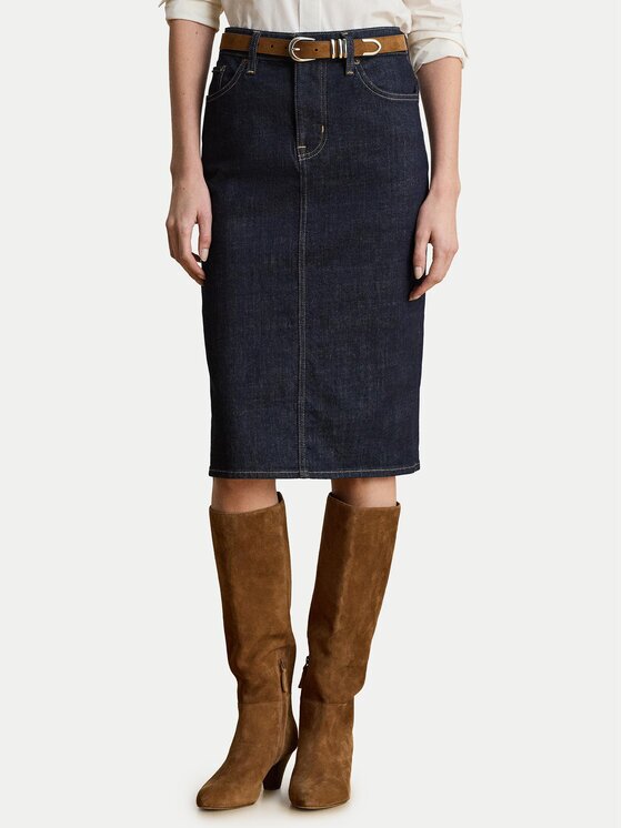 Lauren Ralph Lauren Fustă tip creion 200P14644001 Albastru Regular Fit