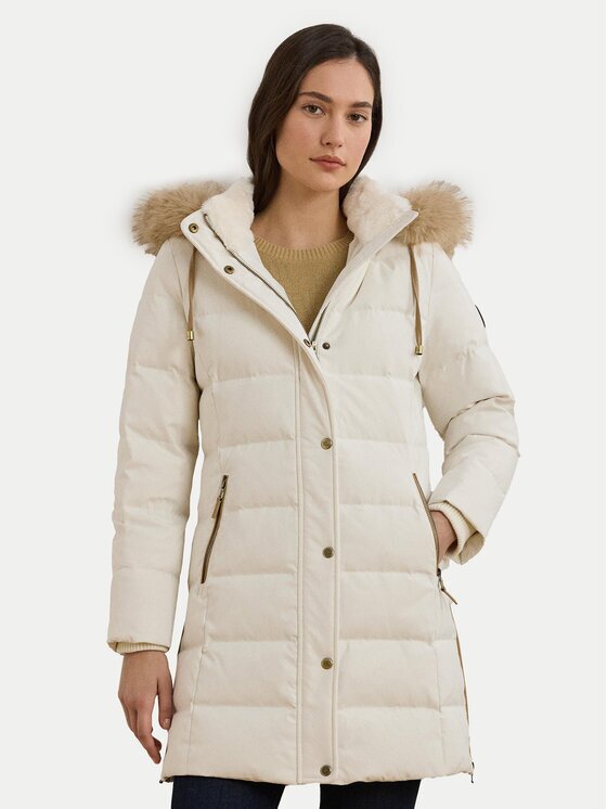 Lauren Ralph Lauren Geacă din puf 297957509002 Écru Regular Fit